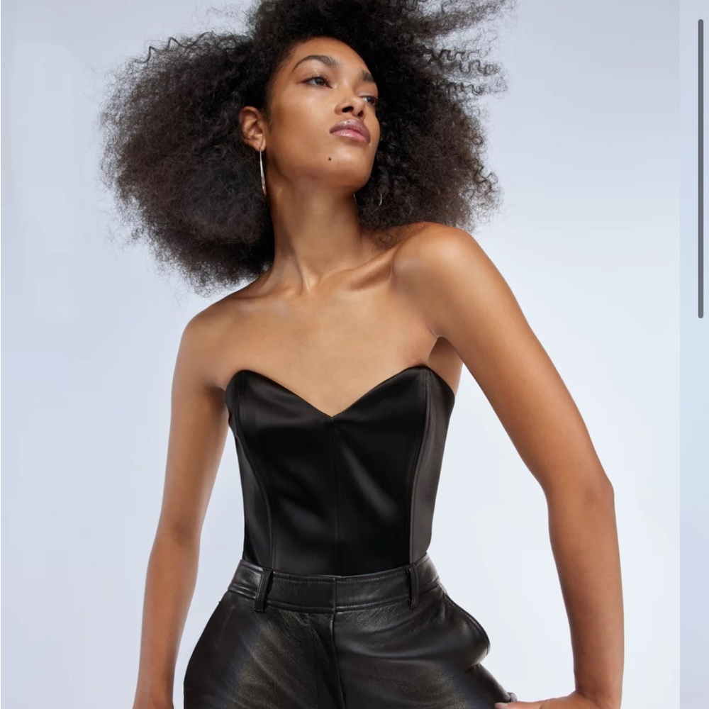 Aritzia Babaton Black Corset Blaze Bodysuit
